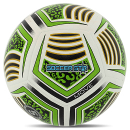 Мяч футбольный HIBRED SOCCER STAR FB-5463 №5 PU белый-зеленый