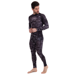 Комплект компрессионный мужской лонгслив и штаны VNM 9515-9615 M-2XL черный
