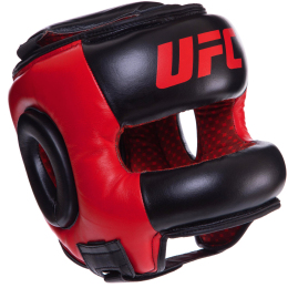 Шлем боксерский с бампером кожаный UFC PRO UHK-75062 S черный