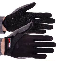 Перчатки велосипедные велоперчатки MADBIKE SK-13-5 S-XL черный-серый