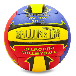 Мяч волейбольный BALLONSTAR LG2056 №5 PU красный-синий-желтый