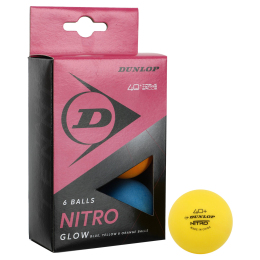 Набір м'ячів для настільного тенісу DUNLOP NITRO GLOW 40 DL679349N 6шт різнокольоровий