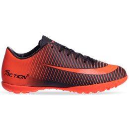Сороконіжки футбольні дитячі Pro Action VL17333-TF-BKON розмір 28-35 чорний-помаранчевий-темно-синій