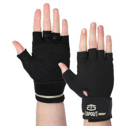 Перчатки для фитнеса и тяжелой атлетики TAPOUT SB168511 S-XL черный