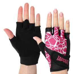 Перчатки для фитнеса и тренировок TAPOUT SB168509 XS-M черный-розовый