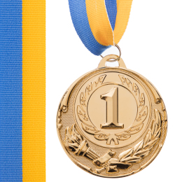 Медаль спортивна зі стрічкою SP-Sport ZING C-4329 золото, срібло, бронза