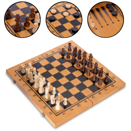 Набор настольных игр 3 в 1 SP-Sport 341-163 шахматы, шашки, нарды