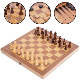 Набор настольных игр 3 в 1 SP-Sport W3015 шахматы, шашки, нарды