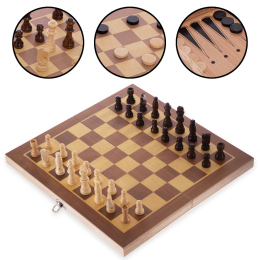 Набір настільних ігор 3 в 1 SP-Sport W3517 шахи, шашки, нарди