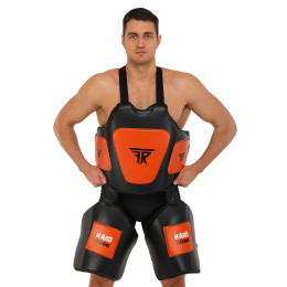 Защита корпуса и бедер тренера FISTRAGE VL-7930 черный-оранжевый