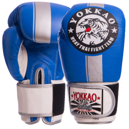Перчатки боксерские кожаные YOKKAO YK016 10-16унций цвета в ассортименте