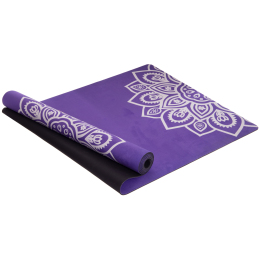 Коврик для йоги Замшевый Record FI-5662-10 размер 183x61x0,3см с Цветочным принтом фиолетовый