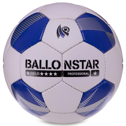Мяч футбольный HYBRID BALLONSTAR FB-3132 №5 PU белый-синий
