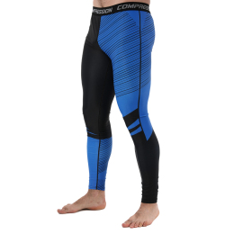 Компрессионные штаны леггинсы тайтсы Domino KC210-3 S-2XL черный-синий