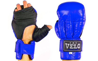 Перчатки для рукопашного боя, кунг-фу, самбо, ММА кожаные VELO VL-8104 (р-р M-XL, цвета в ассортименте)