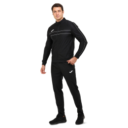 Костюм спортивний кофта на блискавці та штани Joma VICTORY 103564-102 3XS-XL чорний-білий