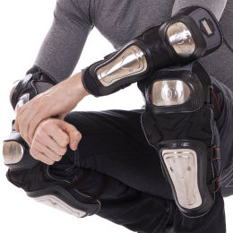 Комплект захисту PROMOTO PM-5 (коліно, гомілка, передпліччя, лікоть) чорний