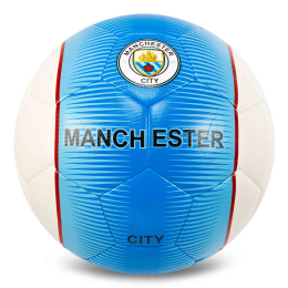 Мяч футбольный HYBRID BALLONSTAR MANCHESTER CITY FB-7954 №5 PU белый-голубой