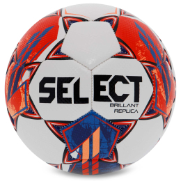 Мяч футбольный SELECT BRILLANT REPLICA V23 BRILLANT-REP-4WR №4 белый-красный