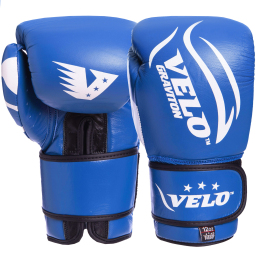 Перчатки боксерские кожаные VELO VL-2208 10-12унций цвета в ассортименте