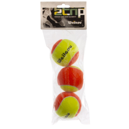 М'яч для великого тенісу WEILEPU 662 3шт салатовий-помаранчевий