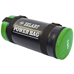 Мешок для кроссфита и фитнеса Zelart FI-5050A-5 Power Bag 5кг черный-зеленый