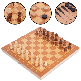 Набір настільних ігор 3 в 1 SP-Sport W7722 шахи, шашки, нарди