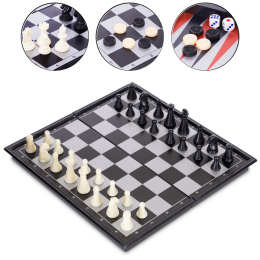 Набор настольных игр 3 в 1 дорожные на магнитах SP-Sport SC54810 шахматы, шашки, нарды