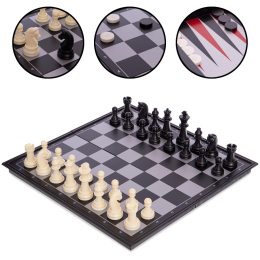 Набір настільних ігор 3 в 1 дорожні на магнітах SP-Sport SC58810 шахи, шашки, нарди