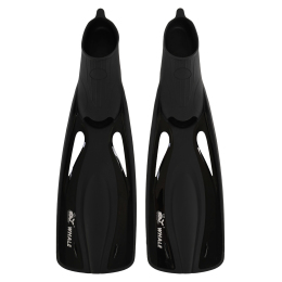 Ласти для дайвінгу із закритою п'ятою цільна калош WHALEt FN-600 розмір 36-47 чорний