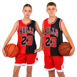Форма баскетбольная детская NBA клуб Chicago Bulls 23 BA-6648 S-2XL красный-черный