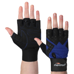 Перчатки для фитнеса и тяжелой атлетики MARATON MAR-0021 M-XL цвета в ассортименте