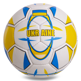 М'яч футбольний UKRAINE BALLONSTAR FB-848 №5 білий-жовтий-блакитний