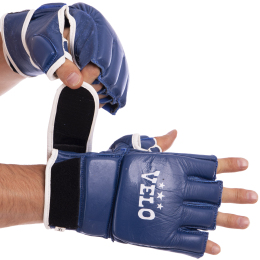 Перчатки для смешанных единоборств MMA кожаные VELO ULI-4020 S-XL цвета в ассортименте