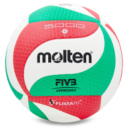 М'яч волейбольний MOLTEN V5M5000 №5 PU білий-зелений-червоний