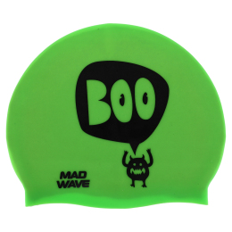 Шапочка для плавання силіконова юніорська MadWave Junior Boo M057305 зелений