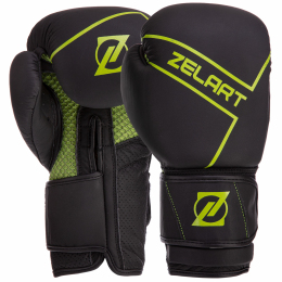Перчатки боксерские кожаные Zelart VL-3149 10-12унций цвета в ассортименте