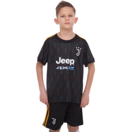 Форма футбольная детская с символикой футбольного клуба JUVENTUS гостевая 2022 SP-Planeta CO-3744 6-14 лет черный