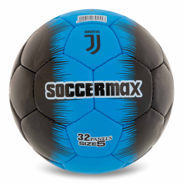 М'яч футбольний SOCCERMAX JUVENTUS FB-0047-821 №5 PU чорний-блакитний