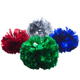 Помпони кулясті Кулі круглі блискучі для чирлідингу і танців із захопленнями-кільцями SP-Sport Pom-Poms CH-0352 1шт кольори в асортименті