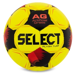 М'яч футбольний SELECT FLASH TURF FIFA BASIC V26 FLASH-TURF-4YR №4 жовтий-червоний