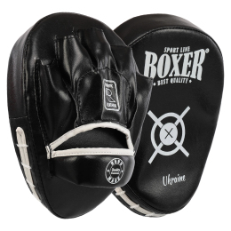 Лапа боксерская изогнутая тренировочная Кожвинил BOXER NEW 2011-N 19х23х4см 2штуки цвета в ассортименте