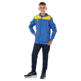 Костюм спортивный кофта на молнии и брюки Joma PHOENIX II 103121-709 4XS-XL синий-желтый