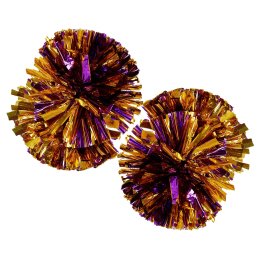 Помпоны-гантели круглые блестящие для чирлидинга и танцев SP-Sport Pom-Poms C-0863 2шт цвета в ассортименте