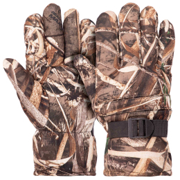 Перчатки для охоты и рыбалки теплые с закрытыми пальцами SP-Sport BC-9222 размер универсальный Камуфляж Лес
