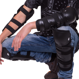 Комплект защиты FOX M-719 (колено, голень, предплечье, локоть) черный