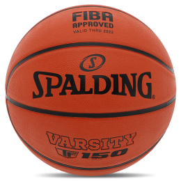 Мяч баскетбольный резиновый SPALDING TF-150 VARSITY 84421Y6 №6 оранжевый