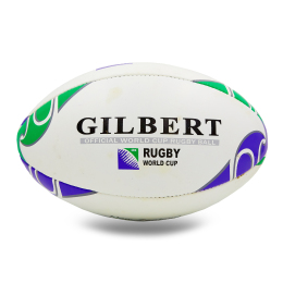 М'яч для регбі Composite Leather GILBERT Rugby RBL-1 №5 білий-зелений-синій