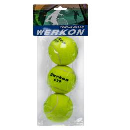 Мяч для большого тенниса Werkon 9575 3шт салатовый
