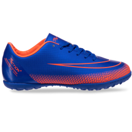 Сороконожки футбольные подростковые Pro Action VL19123-TF-BLO размер 35-40 синий-оранжевый-синий